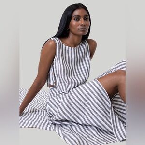 Reformation Black and White Striped Skirt